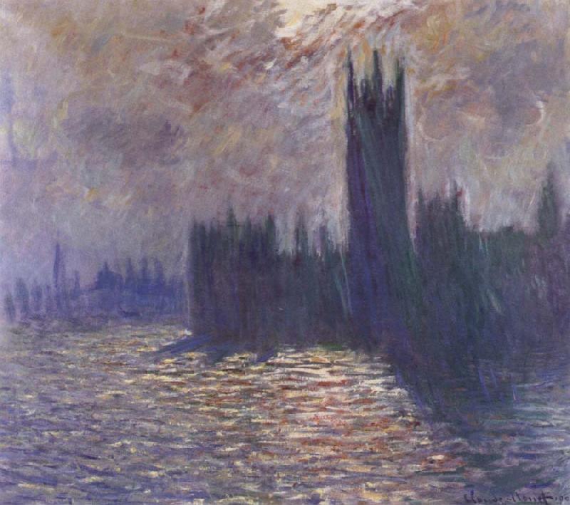 Claude Monet Houses of Parliament,Reflections on the Thames France oil painting art